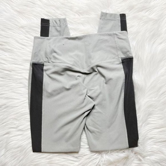 Nike Dri Fit Athletic Low Rise Full Length Leggings Two Tone Grey Size XS - Picture 3 of 5